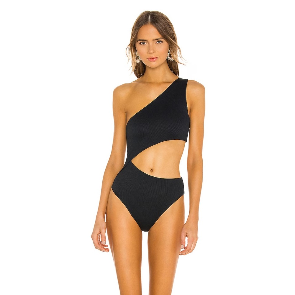 Beach Riot Black Celine One Piece